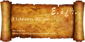 Eichhorn Éva névjegykártya